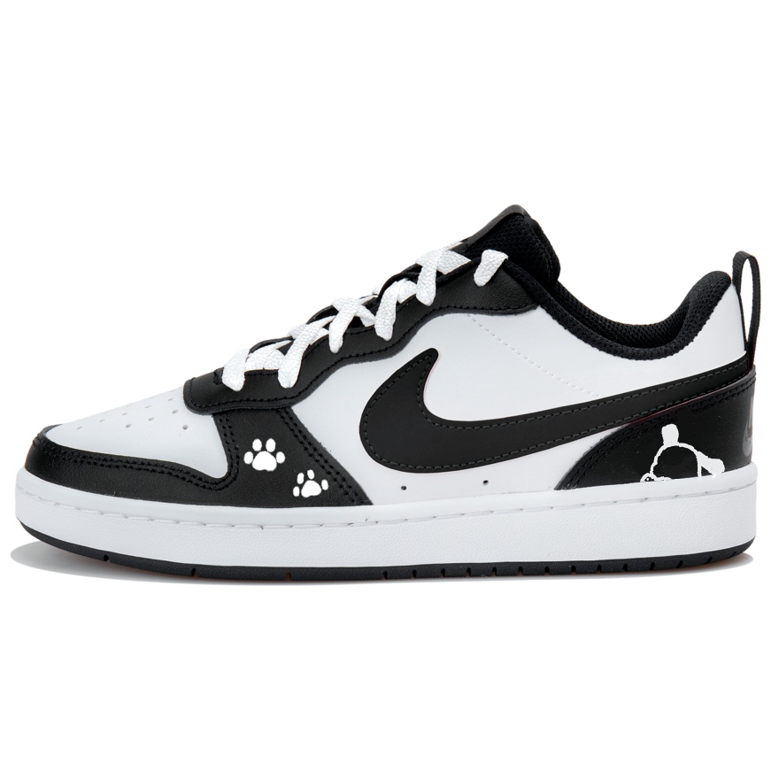 

Кроссовки для скейтбординга Court Borough Low Top подростковые Nike, черный/белый