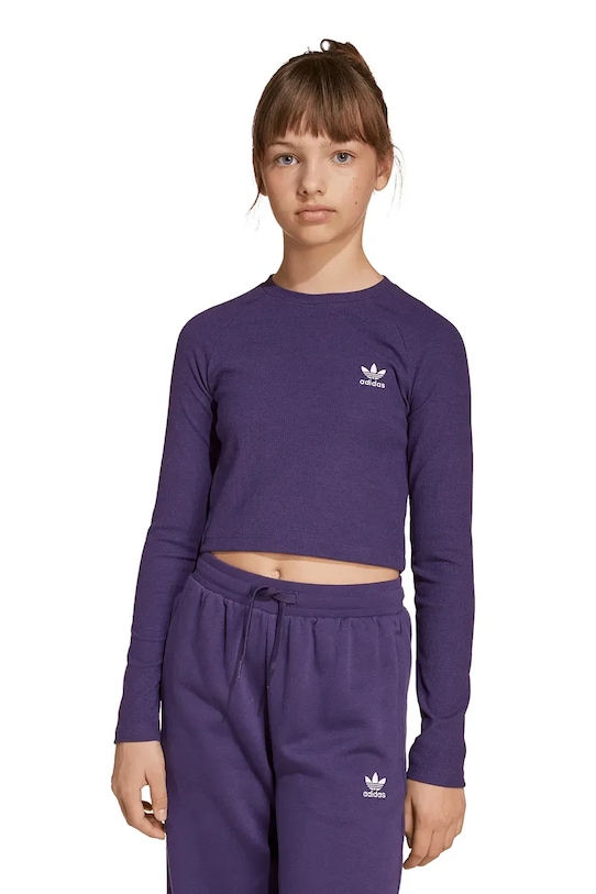 

Детский лонгслив Adidas Originals, фиолетовый