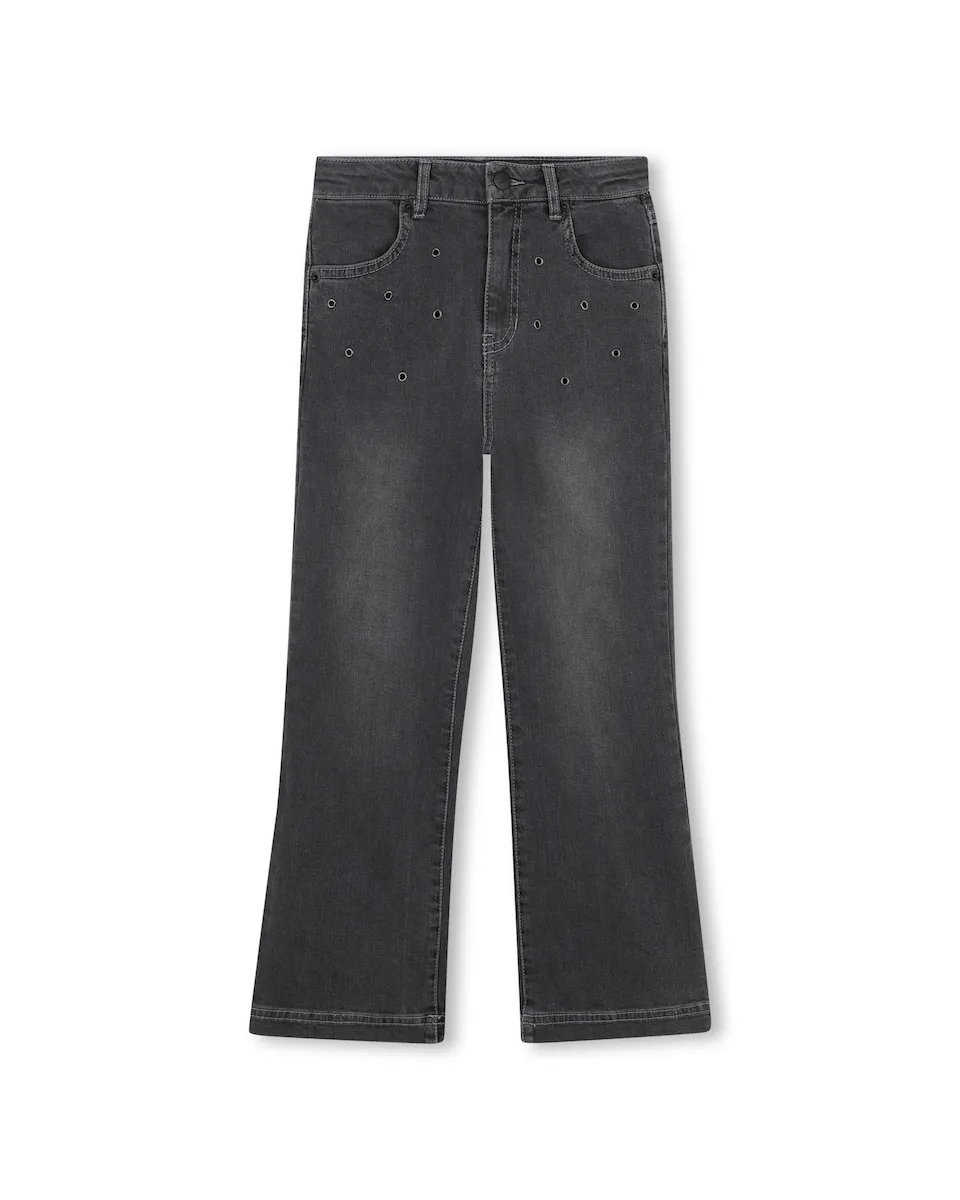 

Детские джинсы прямого кроя DKNY, черный