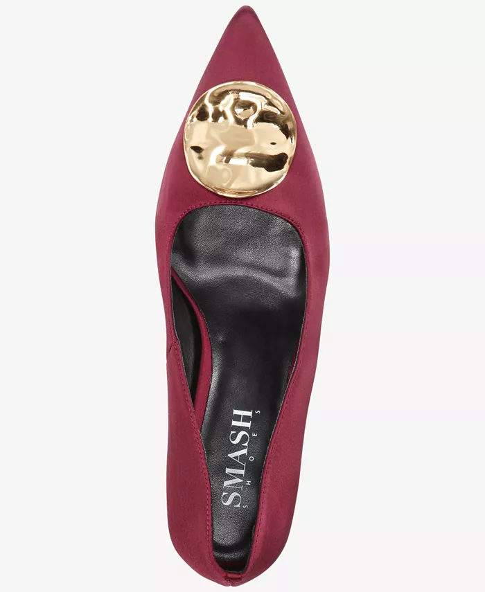 Женские туфли-лодочки Raya с острым носом - доступны расширенные размеры Smash Shoes, красный — фото 4