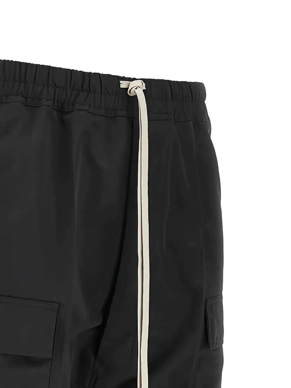 Шорты с кулиской и накладными карманами Rick Owens, черный — фото 2