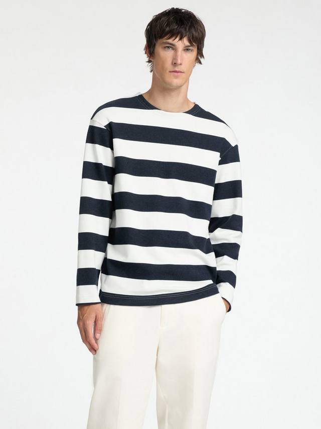 

Футболка в полоску с длинным рукавом SELECTED HOMME, цвет Sky Captain