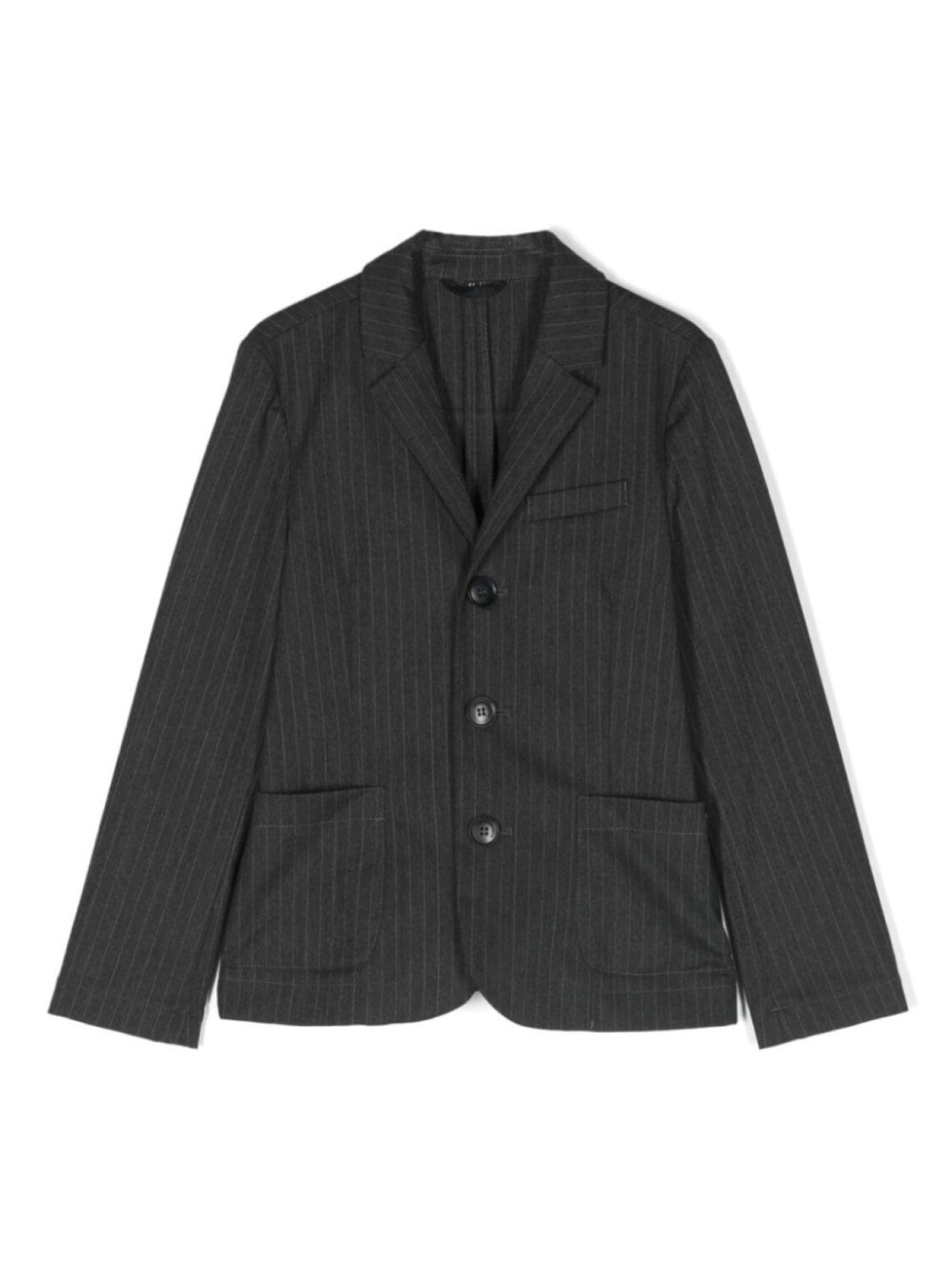 

Emporio Armani однобортный блейзер в тонкую полоску, серый