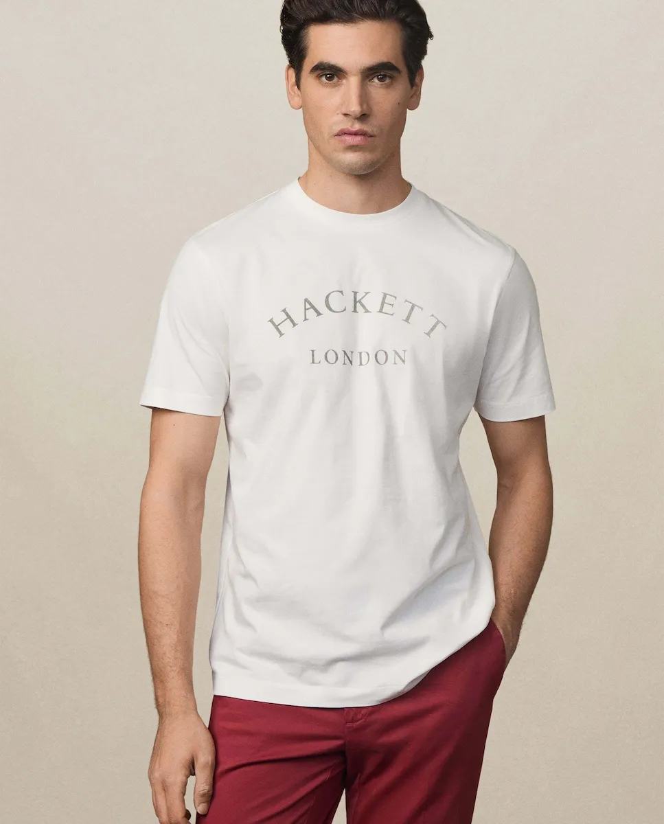 

Футболка с принтом Heritage Essential Hackett, кремовый