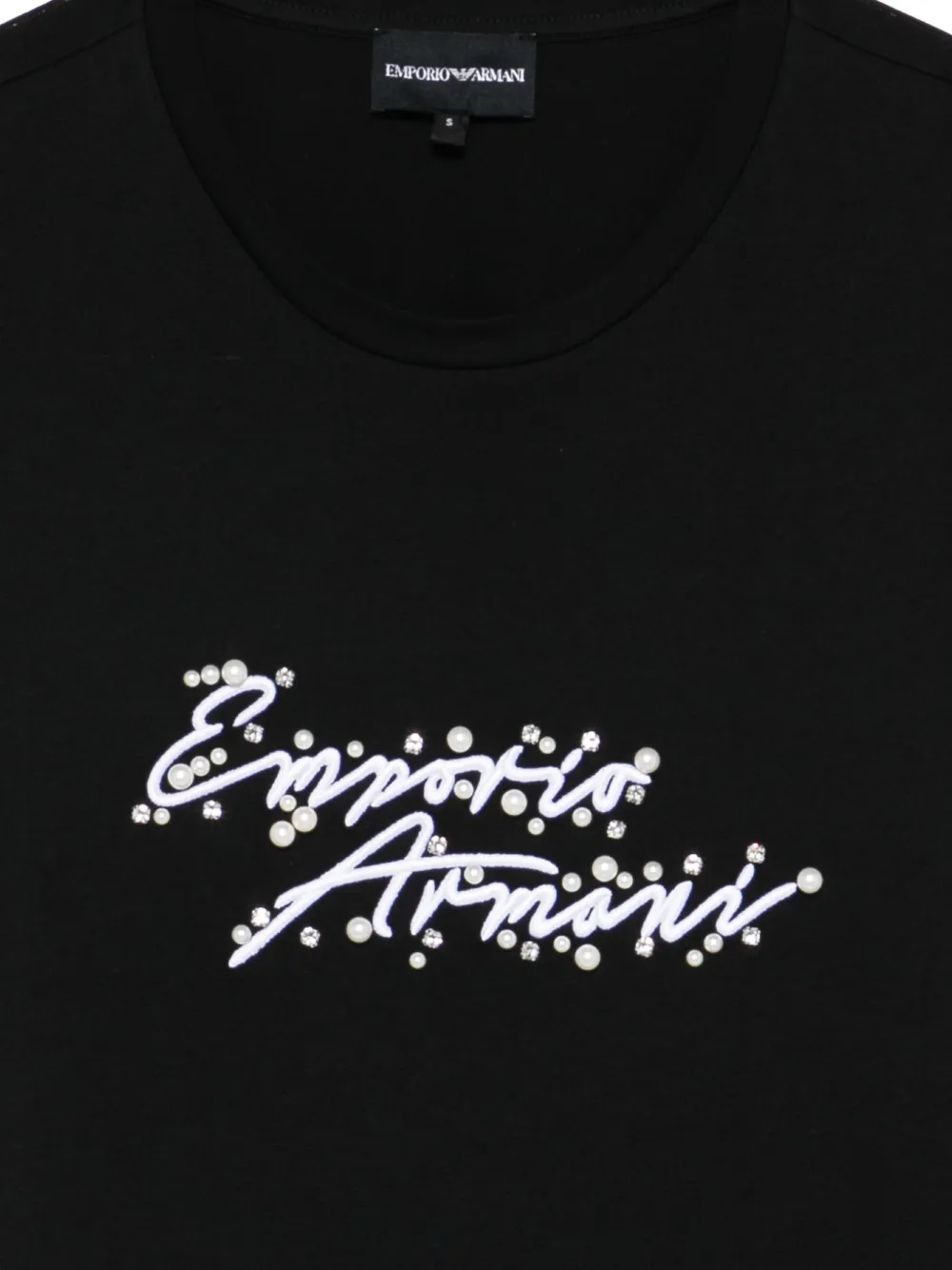 Декорированная футболка Emporio Armani, черный — фото 3
