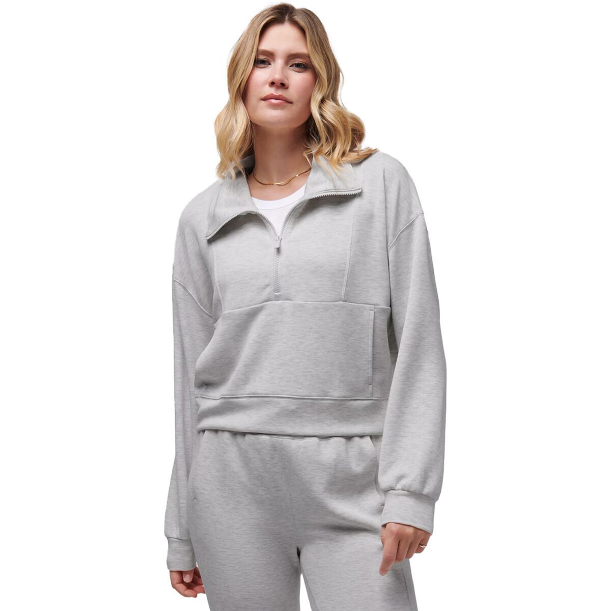 

Свитер мягкий с полузастежкой Skyloft Travismathew, серый