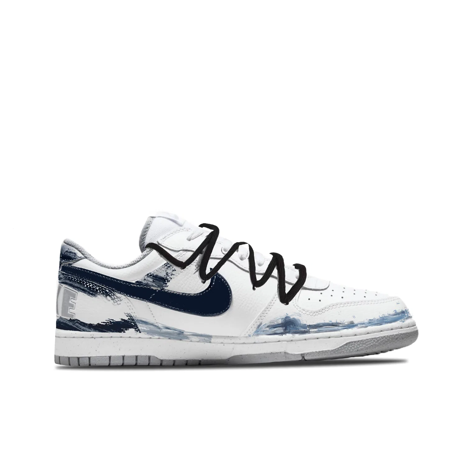 Кроссовки скейтбординговые Nike Big Low бело-синие — фото 3