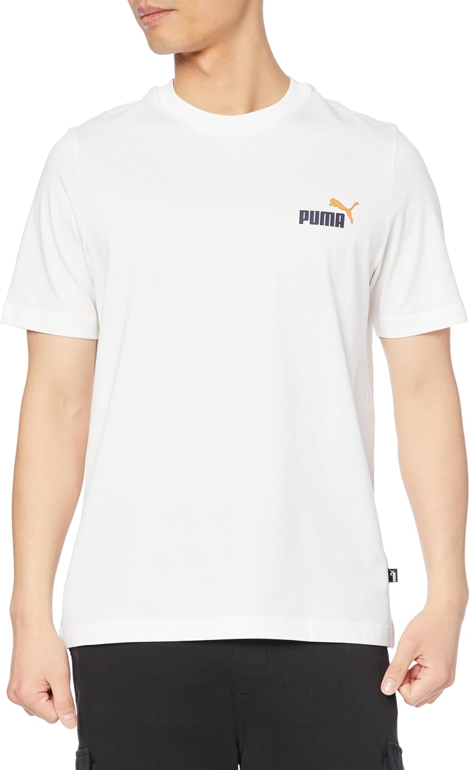 

Мужская повседневная футболка PUMA, свободный крой, с принтом, приятная на ощупь, 681167, белый