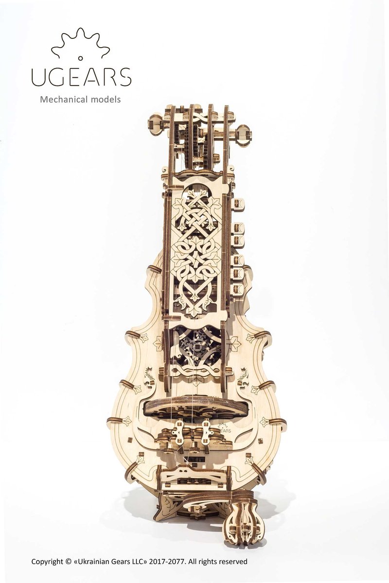 

UGears, механическая складная модель, инструмент Харди-Гурди