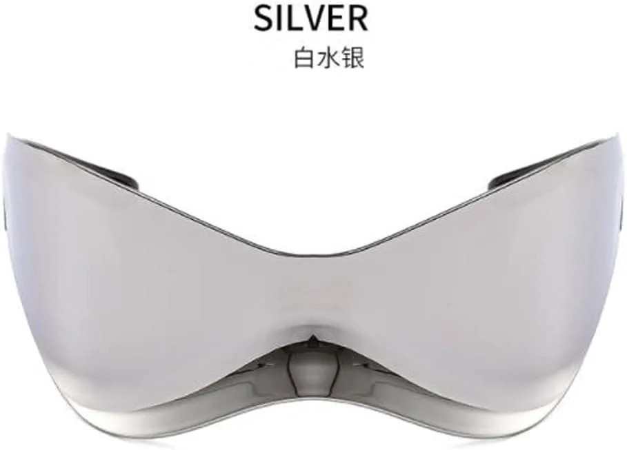 

Хип-хоп, ретро, ​​футуристические, технологичные, крутые солнцезащитные очки, большие панк-солнцезащитные очки, спортивные солнцезащитные очки PUB, White Mercury