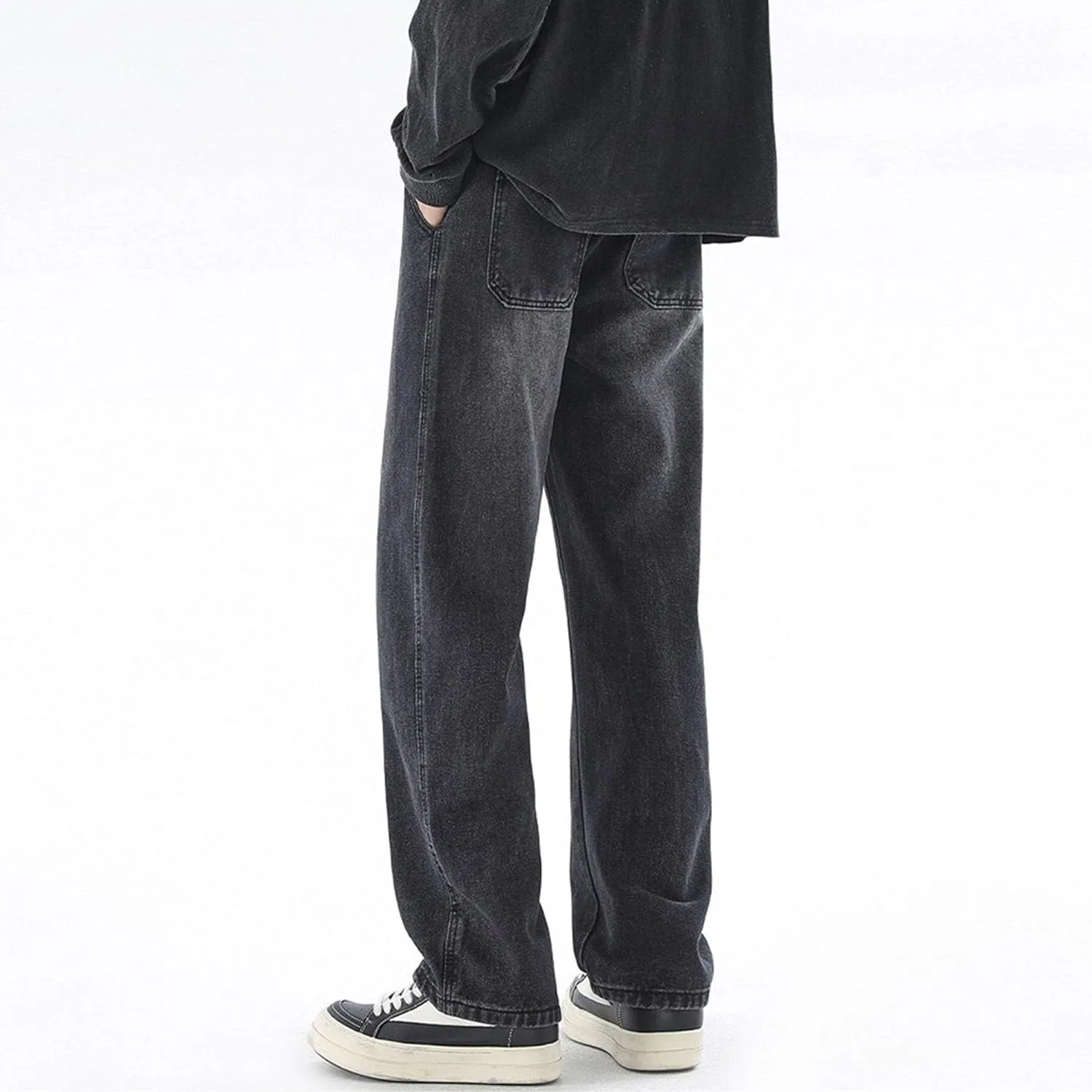 Джинсы на завязке, Regular Fit, Black1 — фото 3