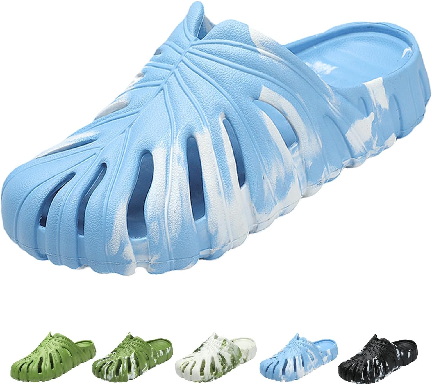 

Тапочки Optigard Monstera для женщин и мужчин, толстая подошва из ЭВА, мягкие тапочки Monstera, нескользящие, быстросохнущие, дышащие пляжные шлепанцы Monstera, синий