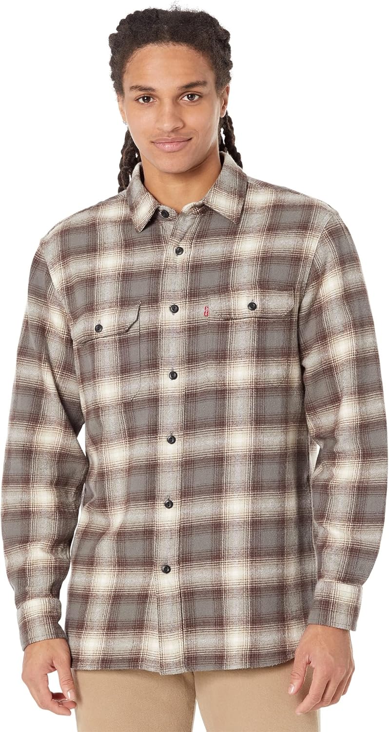 

Мужская классическая рабочая рубашка Levi's с длинным рукавом, Wildomar Pewter