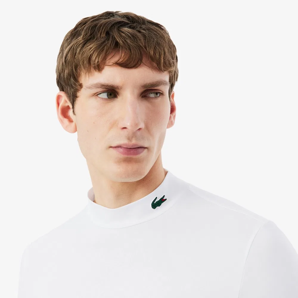Мужской гольф Lacoste, базовый слой для гольфа, белый — фото 2