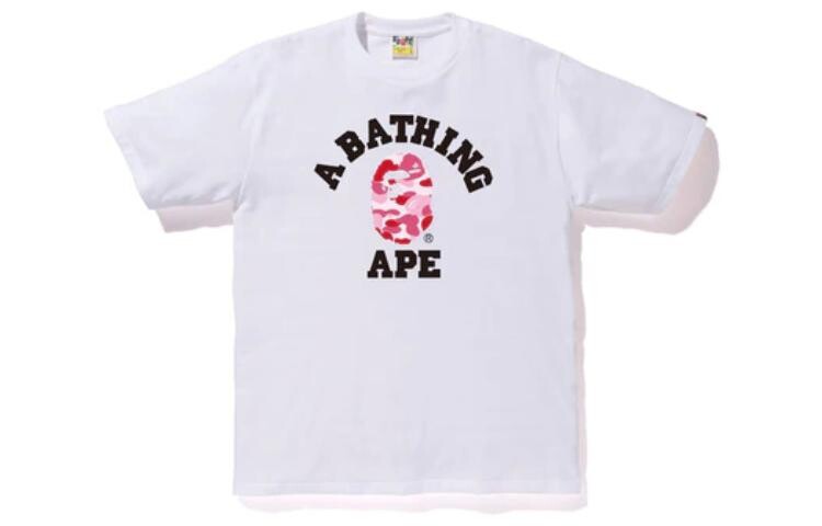 SS23 Мужская футболка ABC CAMO COLLEGE A Bathing Ape, белый/синий — фото 4