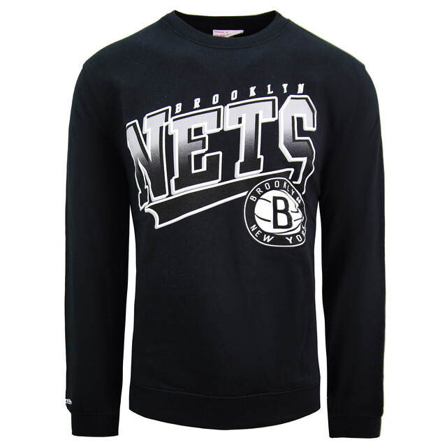 

Мужская диагональная футболка Mitchell & ness Brooklyn Nets Mitchell And Ness, черный
