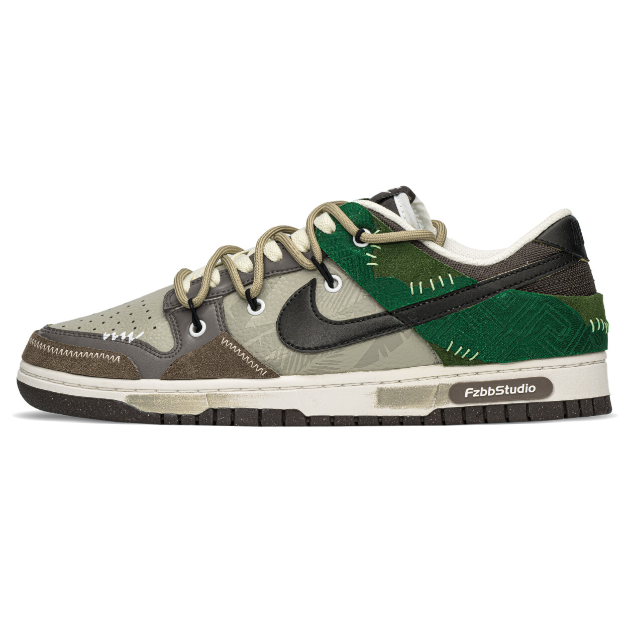 

Кроссовки Nike Dunk Skateboard Unisex Low-Top, коричневый/зеленый/серый