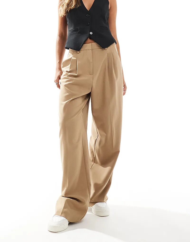 

Широкие брюки для папы цвета верблюжьей шерсти Vero Moda