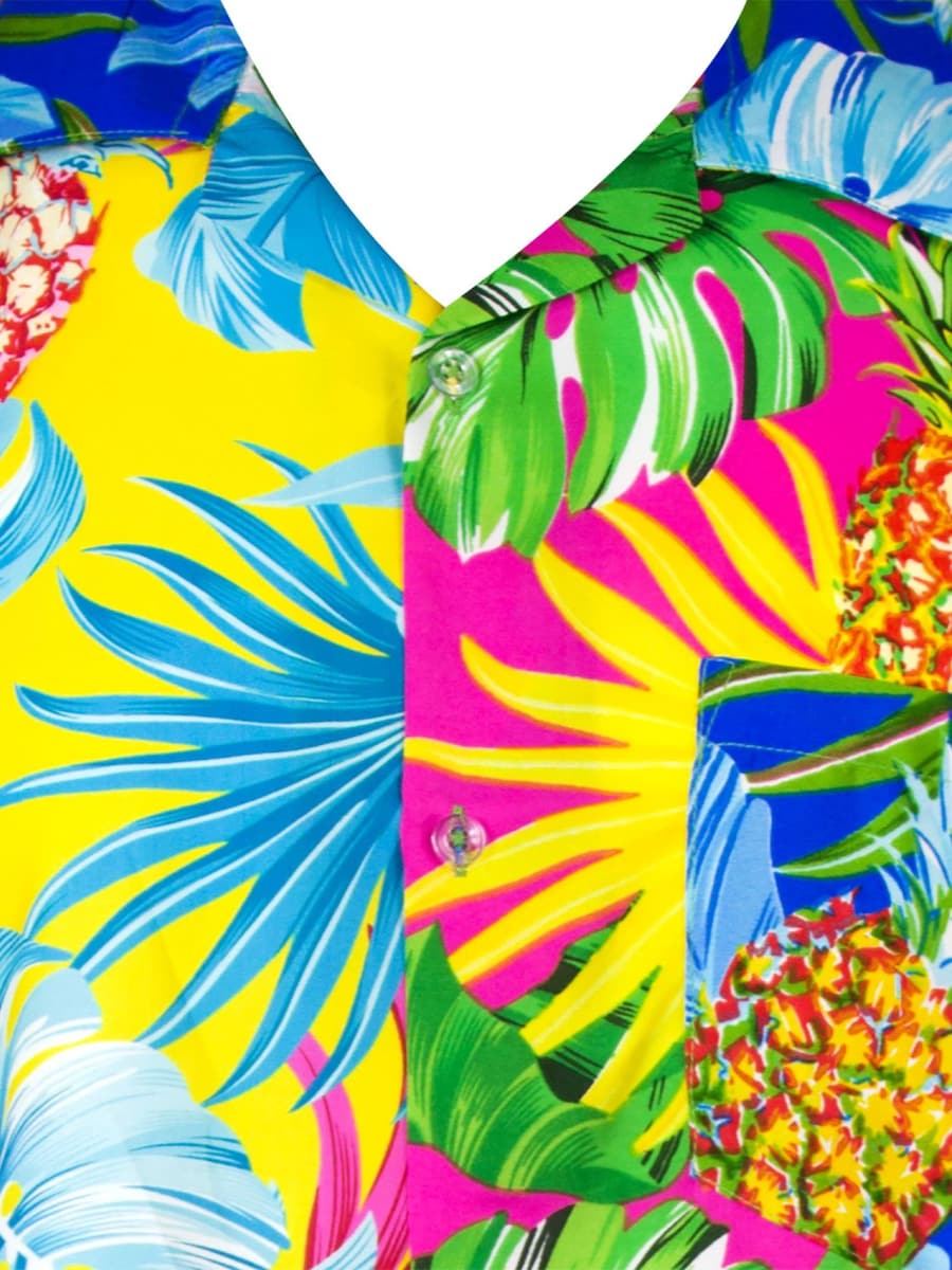Рубашка на пуговицах классического кроя King Kameha Pineapple Leaves, Mixed Colors — фото 3