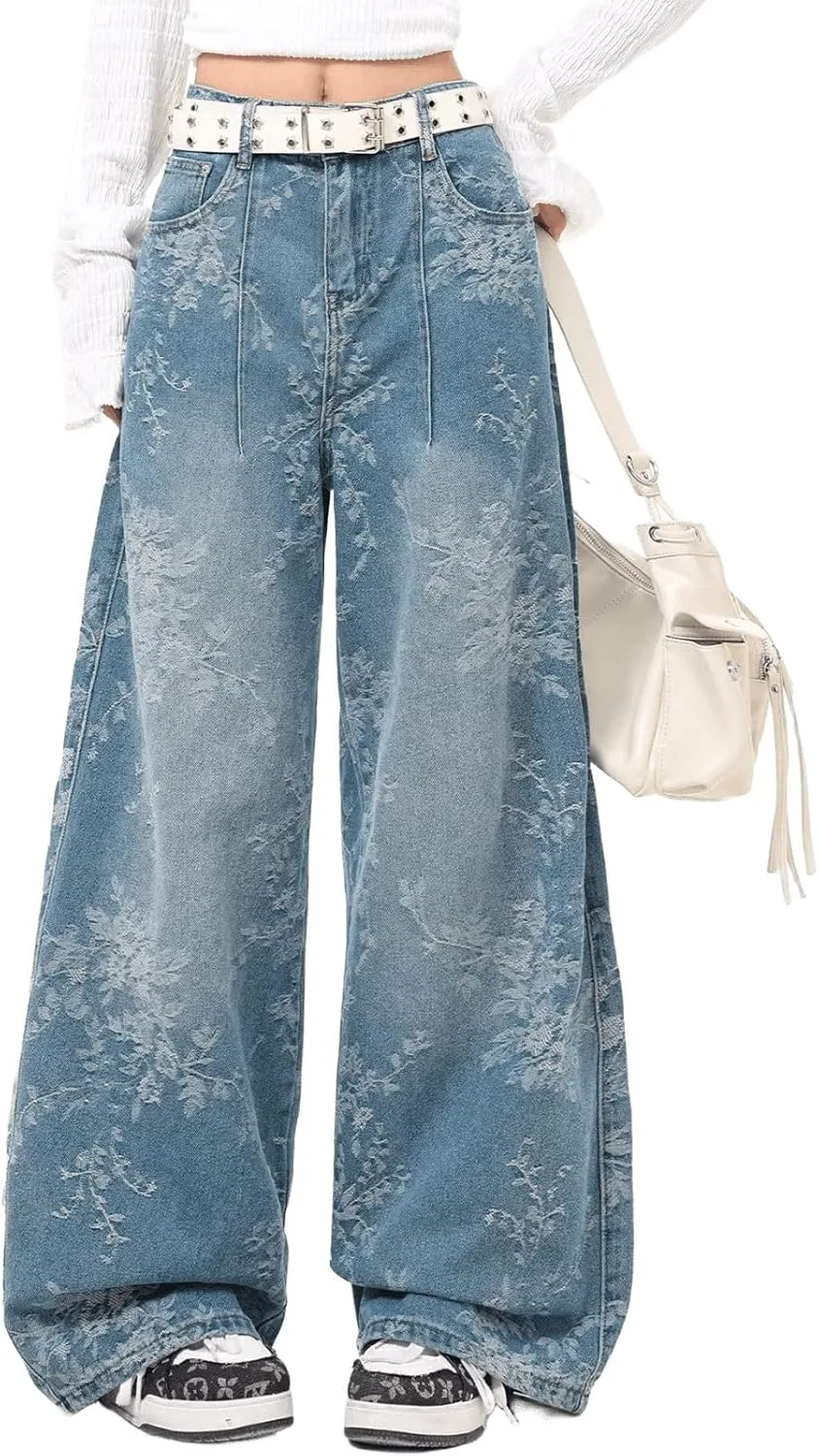 

Джинсы женские High Waisted Baggy Flare Wide Leg FEUSEUZ