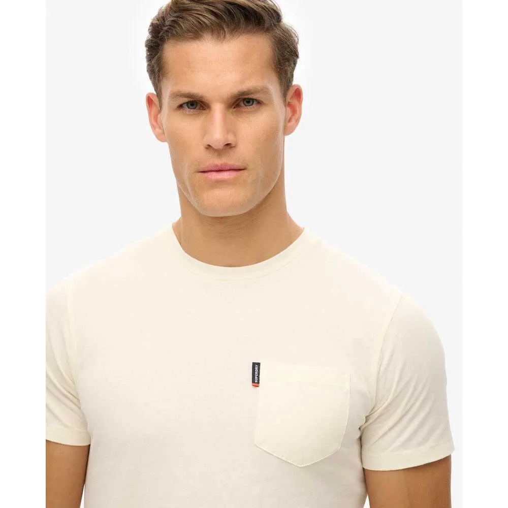 Футболка с коротким рукавом Superdry Classic Essential Pocket, белый — фото 4