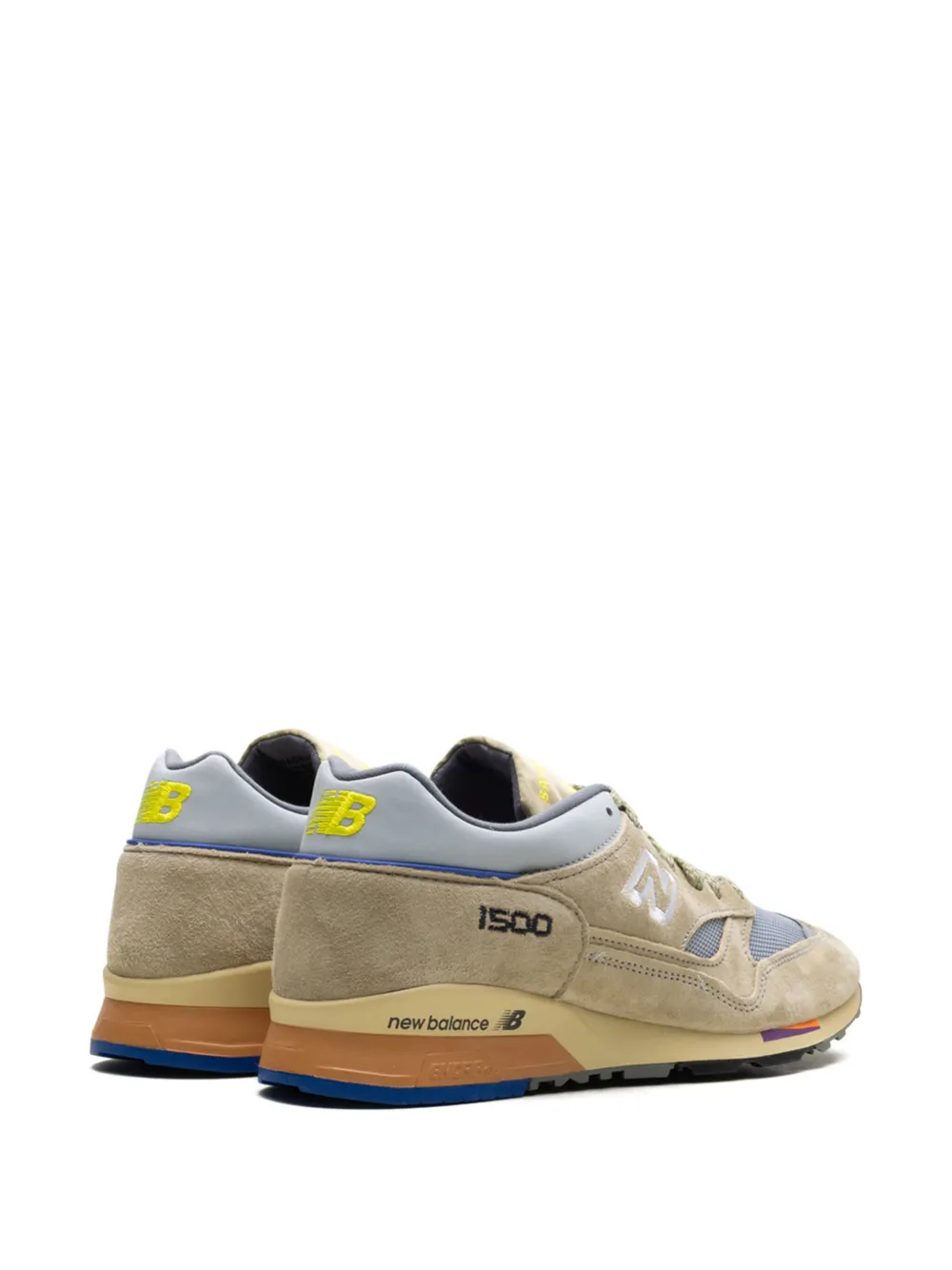 Кроссовки 1500 Salehe Bembury Made in UK - Olive Gray/Mirage Gray/Lemon NEW BALANCE, нейтральный — фото 3