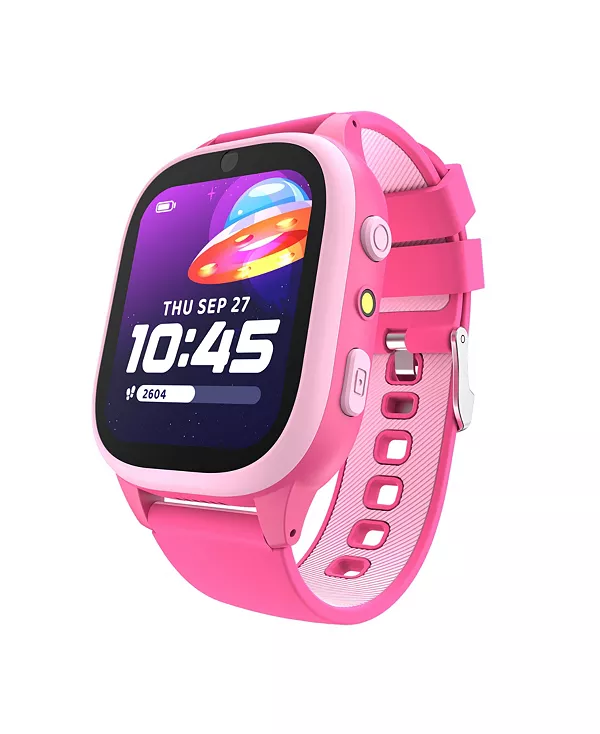 

Детских умных часа с розовым кожаным силиконовым ремешком, 49 мм Playzoom, pink