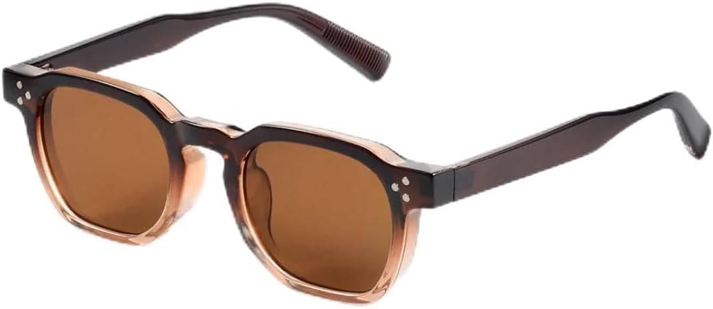 

Солнцезащитные очки Rivets для женщин и мужчин, винтажный тренд, модные солнцезащитные очки для женщин, пляжные очки, защита от УФ-излучения для мужчин и женщин SZVVBKK, C3 Brown