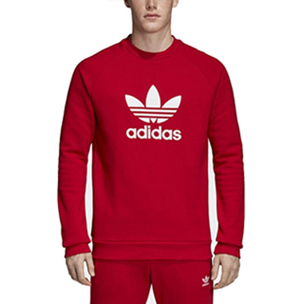 Толстовка с капюшоном Originals Trefoil Warm Up Crew Adidas, красный — фото 2