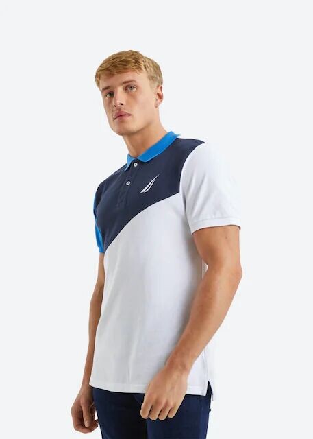 

Мужская рубашка-поло из пике с короткими рукавами Nautica, синий