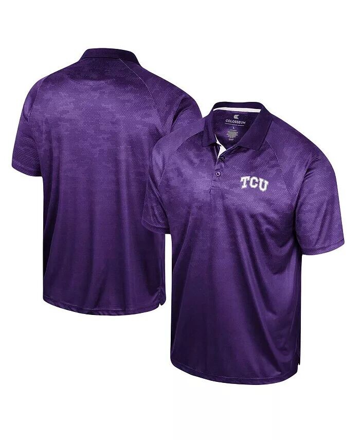 

Мужская фиолетовая рубашка-поло TCU Horned Frogs Honeycomb Raglan Colosseum