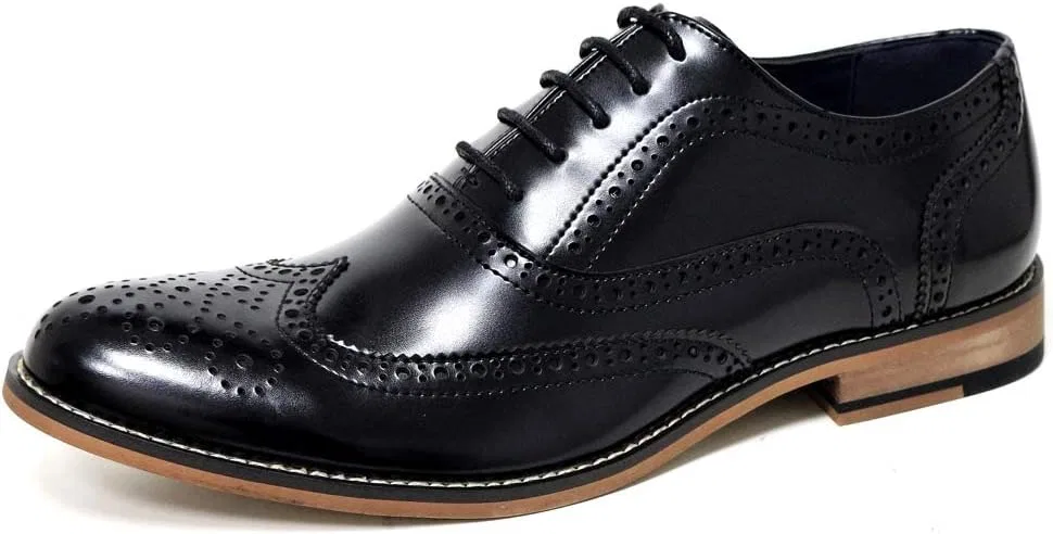 Туфли-броги Cavani Oxford из натуральной кожи, коричневые, в стиле ретро, ​​повседневные — фото 2