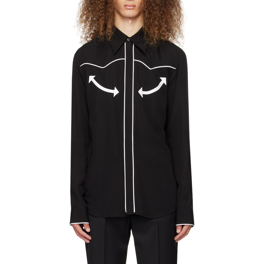 

Рубашка в стиле вестерн BALMAIN, черный