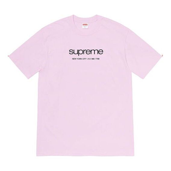 

Футболка ss20 week 1 shop tee logo tee Supreme, фиолетовый