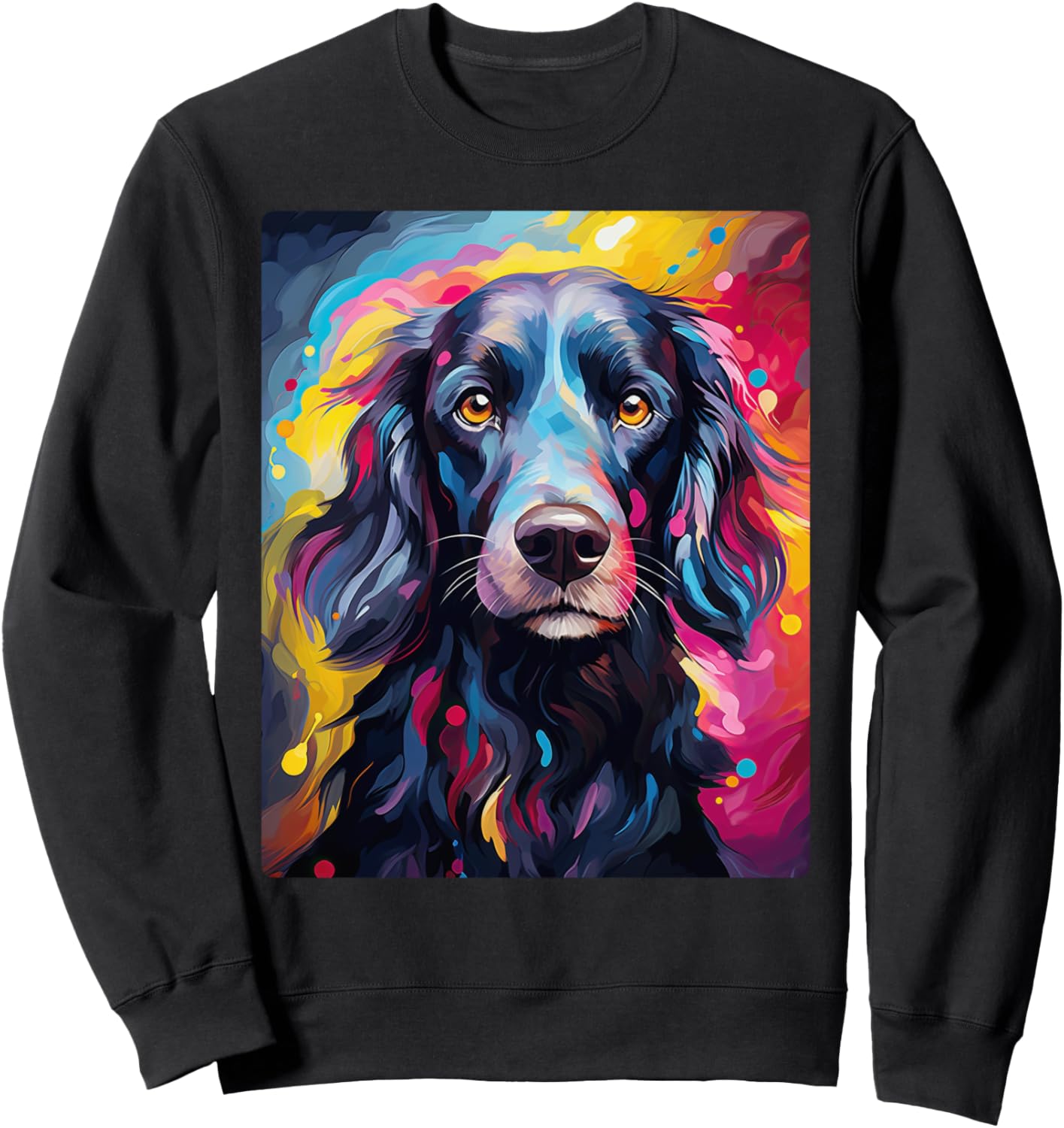 

Фотография собаки, выполненная маслом, милая толстовка с изображением щенка Oil Print Animals, черный