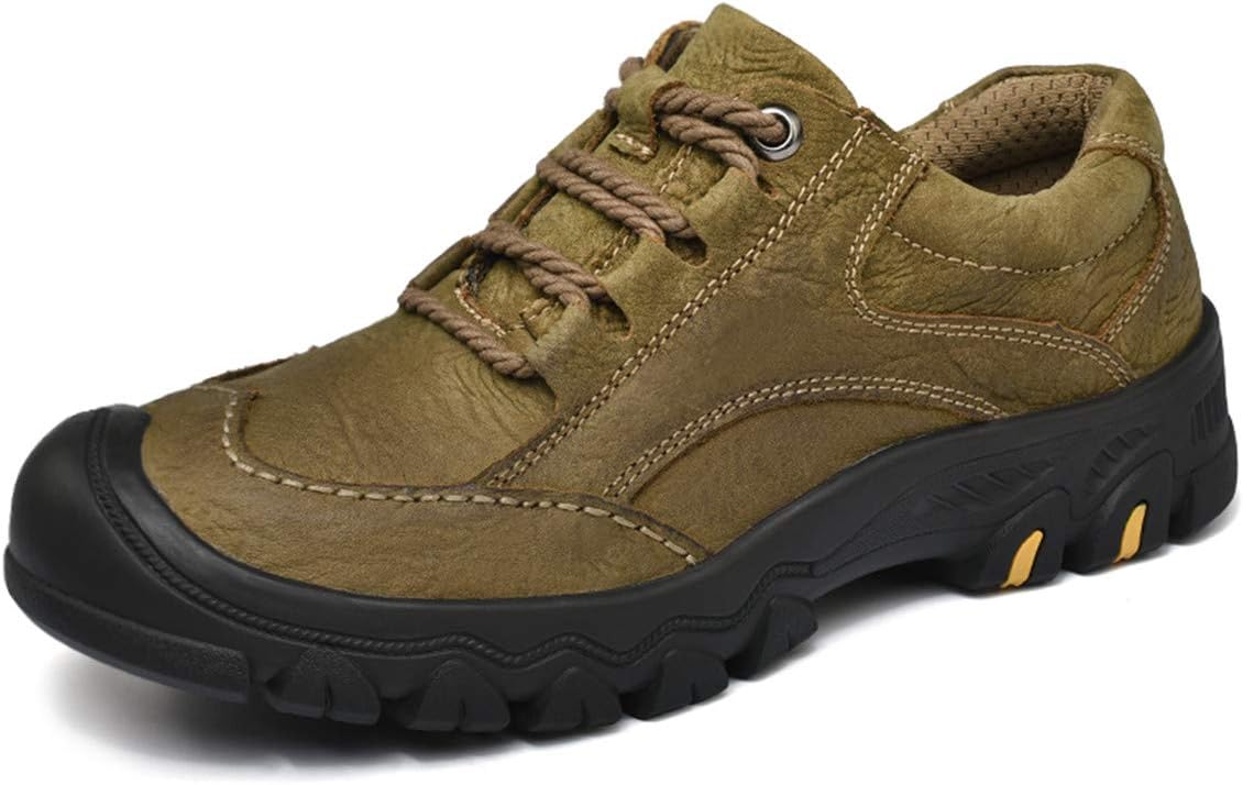 

Мужские кроссовки CHICLOVEY на шнуровке для треккинга из кожи, повседневные, дышащие, с противоскользящей подошвой, хаки