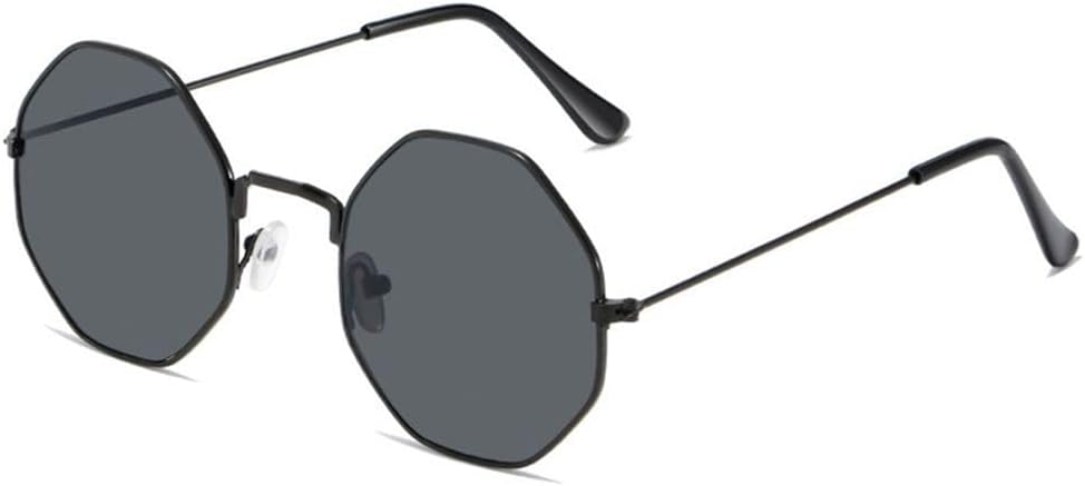 

1 шт. Круглые/сердечко солнцезащитные очки для женщин и мужчин с защитой от УФ-излучения UV400, металлические солнцезащитные очки для женщин и мужчин DSVIGF, B -Black Grey