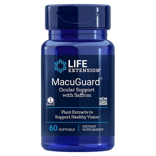 

Поддержка для глаз Life Extension, Macu Guard с шафраном, 60 капсул