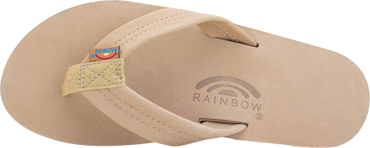Мужские сандалии Rainbow Single Layer Premier из кожи Rainbow Sandals, Sierra Brown/Rainbow — фото 3