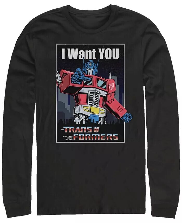 

Мужская футболка с длинным рукавом Transformers Generations I Want You Fifth Sun, черный