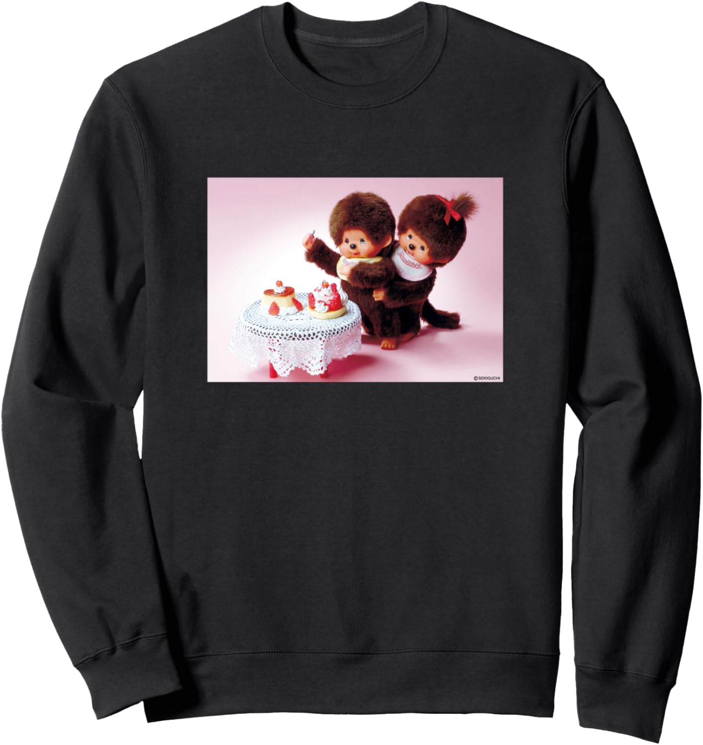 

Толстовка с графическим принтом Monchichi, черная Monchhichi