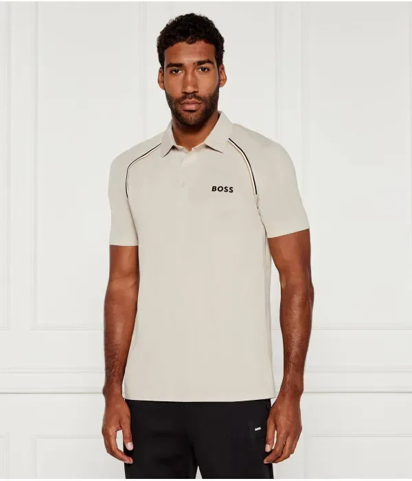 Поло Patteo TOC slim fit Boss Green, бежевый