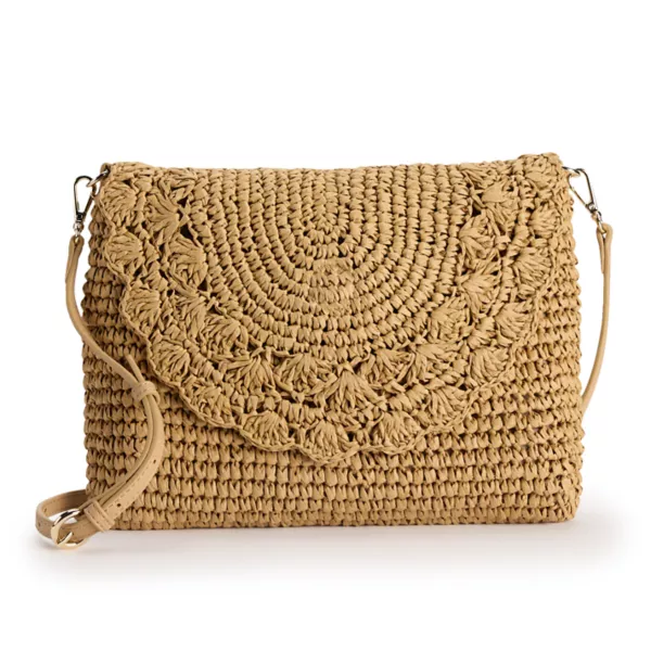 

Сумка через плечо Candace с гребешком и крючком Lc Lauren Conrad, цвет dark natural straw
