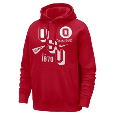

Худи Nike Ohio State Club, цвет University Red/Summit White