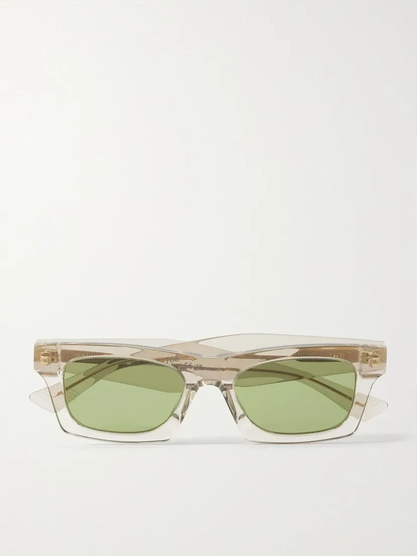 Квадратные ацетатные солнцезащитные очки Ribbon BOTTEGA VENETA EYEWEAR, прозрачный