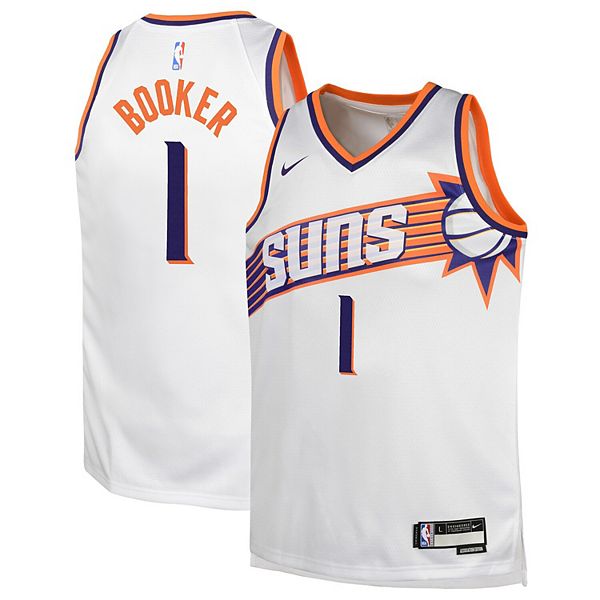 Молодежная футболка Devin Booker Phoenix Suns Swingman - ассоциация, белая Nike — фото 2