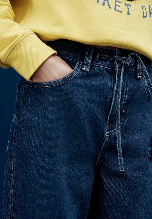 Спортивные брюки с широкими штанинами и широкой талией Next, Rinse Denim — фото 2