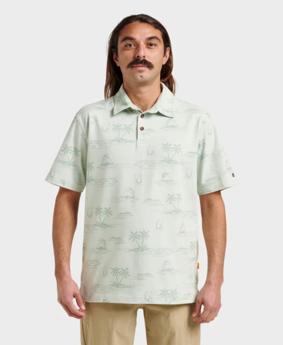 

Мужская рубашка поло Quiksilver Island Daze Quiksilver Waterman, SMOKE HEATHER