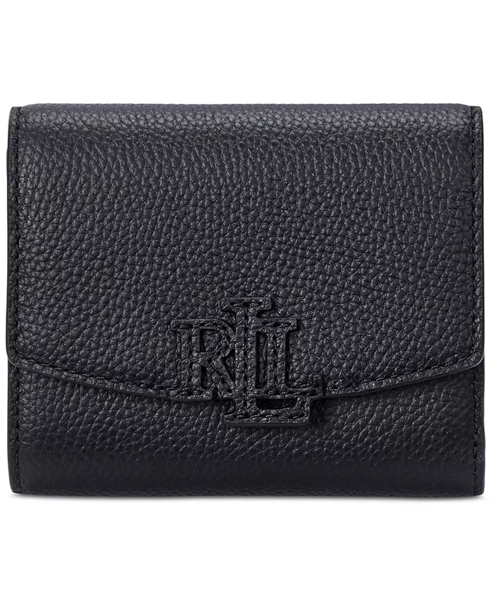 

Маленький клапанный кошелек Cameryn из шагреневой кожи Lauren Ralph Lauren, черный