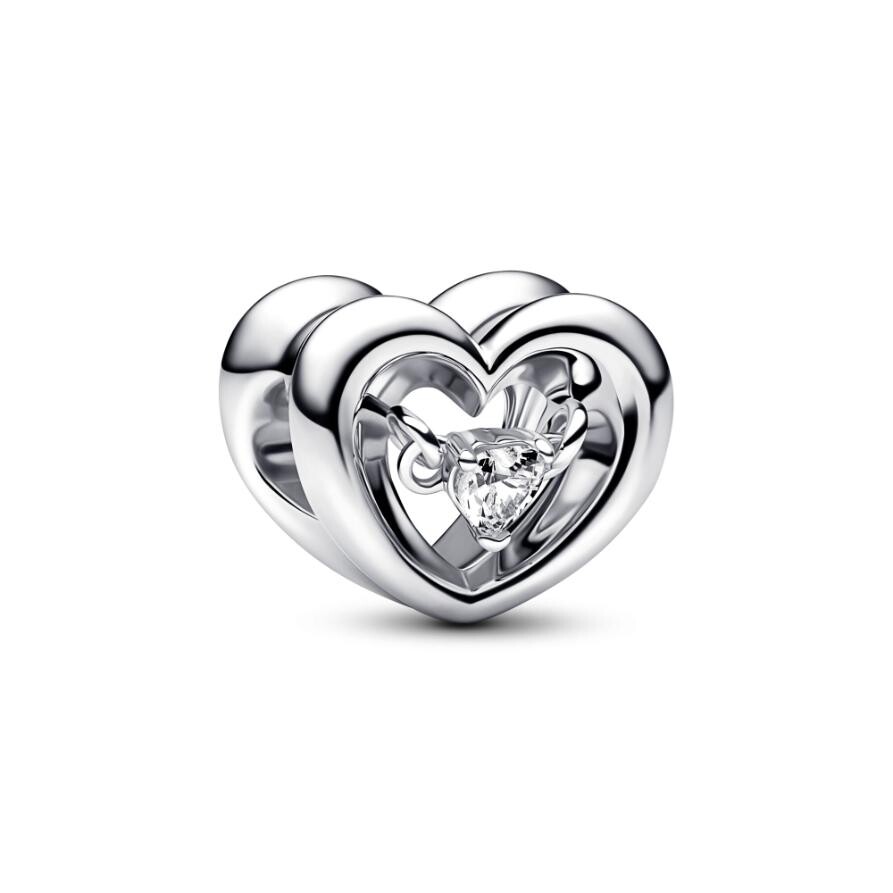 

Шарм Radiant Heart & Floating Stone Pandora, стерлинговое серебро